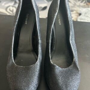 Old Navy Black Glitter Women's Heels
